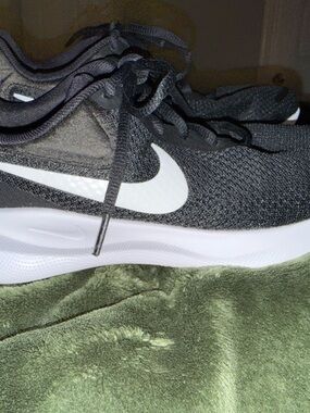 Nike Black and White Knit Running Sneakers